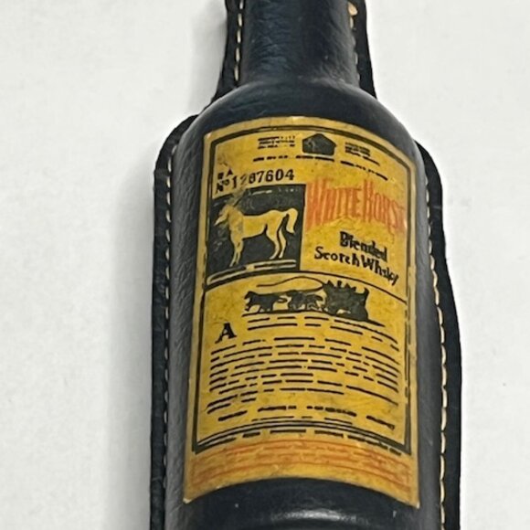 VTG Leather Wine Opener Corkscrew White Horse Blended Scotch Advertising 6.5" - Picture 7 of 15